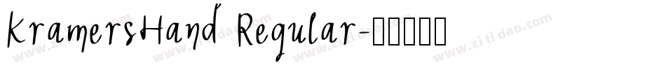 KramersHand Regular字体转换